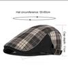 Мужской и женский клетчатый берет, плоская кепка, винтажные береты, шляпа для мужчин, клетчатая повседневная кепка газетчика, плоские кепки в стиле ретро, ​​спортивные кепки унисекс