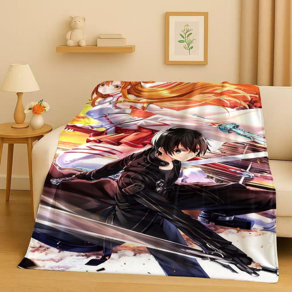 Новое Аниме Sword Art Online SAO Мультяшное Кирито Юки Асуна Фланелевое Одеяло, Ультра Мягкое Теплое Плюшевое Покрывало для Дома, Спальни, Кровати, Дивана, Детей
