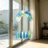 Handcrafted Sea Glass Wind Beach Coastal Style Chime for Outside Arch Shaped Hanging