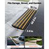 SucceBuy Car Driveway Rubber Curb Ramp 33069 lbs Load Capacity 2.6 inch with Reflective Strips Suit for Sidewalk (1/2/3 Packs)