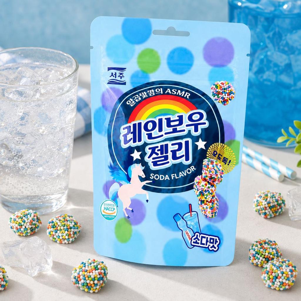 2+1 Жевательные конфеты SEOJU со вкусом радужной содовой 46 г