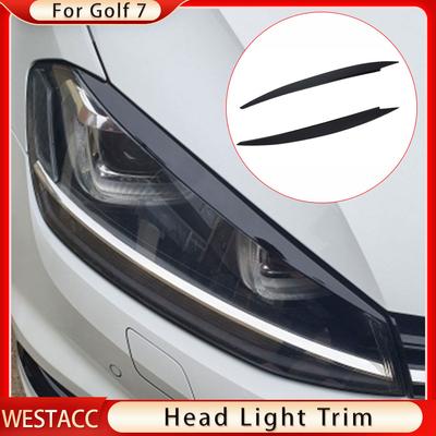 2 шт., накладка на фару автомобиля, наклейка для Volkswagen VW GOLF 7 MK 7 GTI, головной светильник, лампа для украшения бровей