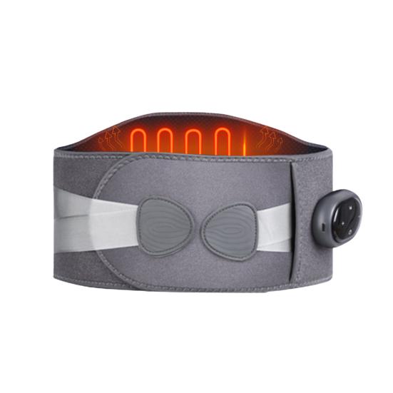 Пояс для поддержки поясницы с подогревом и массажем, регулируемая повязка для облегчения боли в пояснице, грелка 3-в-1 и вибрационный массажер