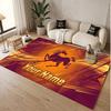 Custom Rug Brisbane Broncos Pattern Print Name Text Soft Non‑Slip Floor Carpet for Home Indoor Decoration