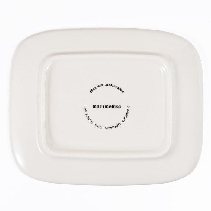 Marimekko Plate Square 15cm x 12cm Rasymatto Black & White 067844 190