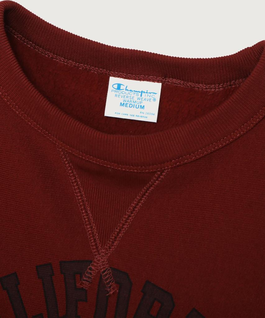 Champion Женская толстовка с начесом,signature-графикой и обратным плетением, цвет бордовый