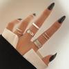 2023 Smooth Simple Ring Band Glossy 5 Piece Set Couple Gift Ring Versatile Accessory Ring