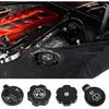 4Pcs Engine Oil Cap Brake Fluid Cap Wiper Washer Cap Radiator Cap Cover Trim Set, Aluminium Alloy Engine Oil Cap Cover Decorative Set Accessories for