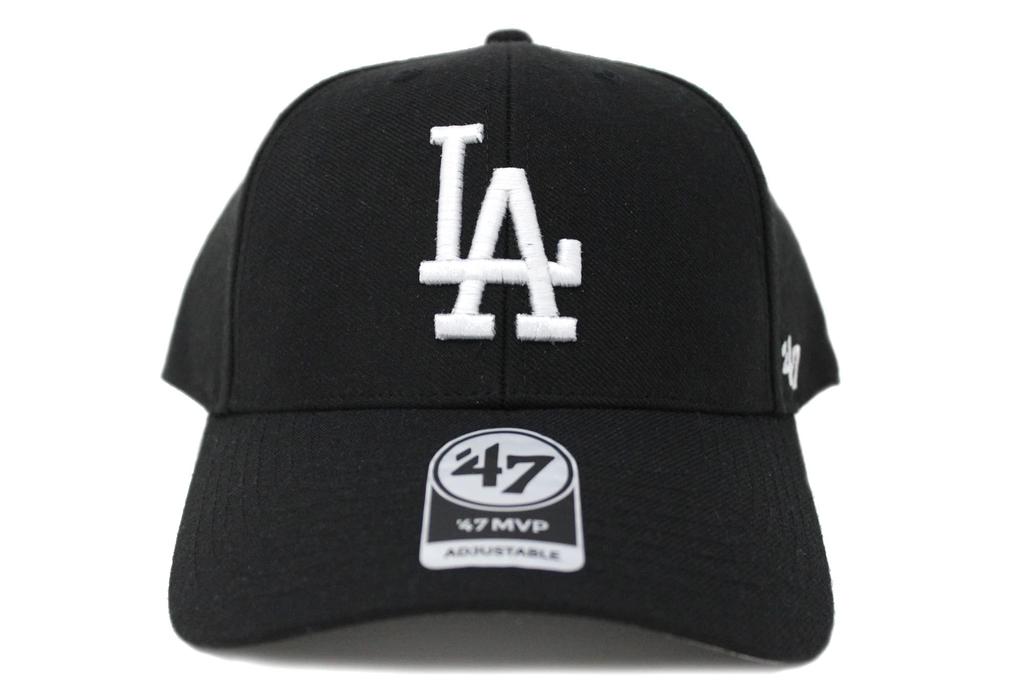 47 Brand BRAND LOS ANGELES DODGERS MVP Los Angeles Dodgers 6 Panel Cap Hat '47 '47 BLACK/Black