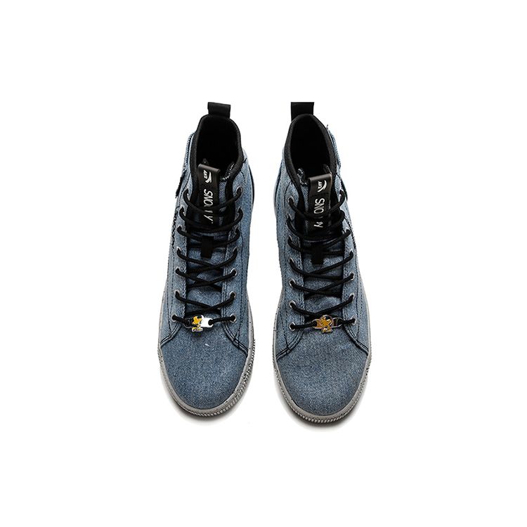 Anta Snoopy X Collaboration повседневная одежда прочные нескользящие высокие скейт-кеды мужские скейт-кеды сине-черные 912138604-3