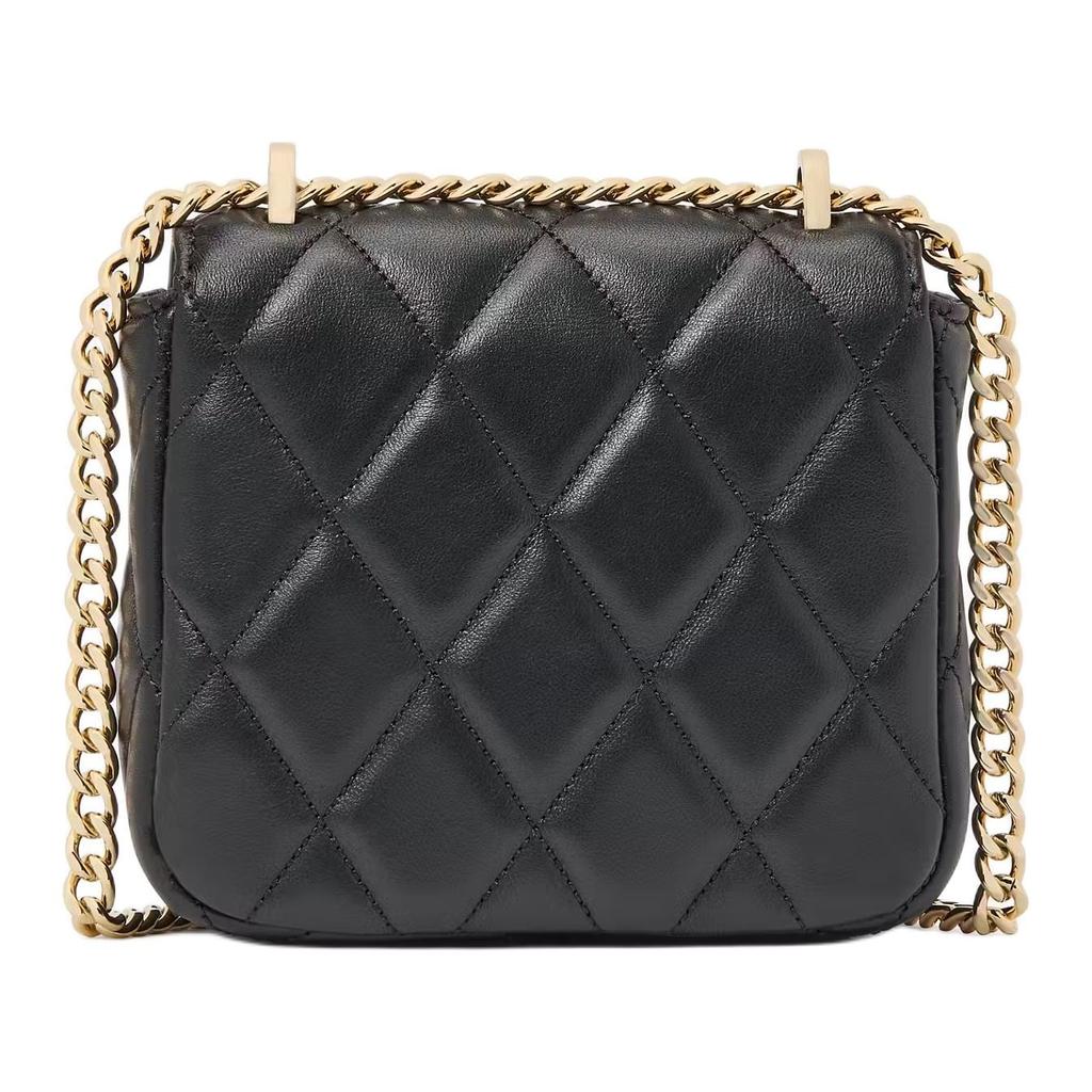 Kate Spade Quilted Leather Shoulder Bag, Crossbody Bag Regular Women's Black KJ956-001