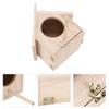 Wooden Bird House with Perch Outside Hanging Natural Wood Bird House for Small Birds
