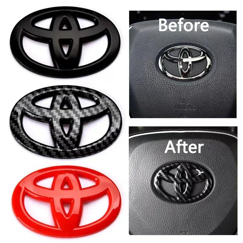 1 шт. ABS Логотип Toyota Наклейка на руль для Toyota Hilux Prius Avensis Auris Verso Corolla Camry Автоаксессуары