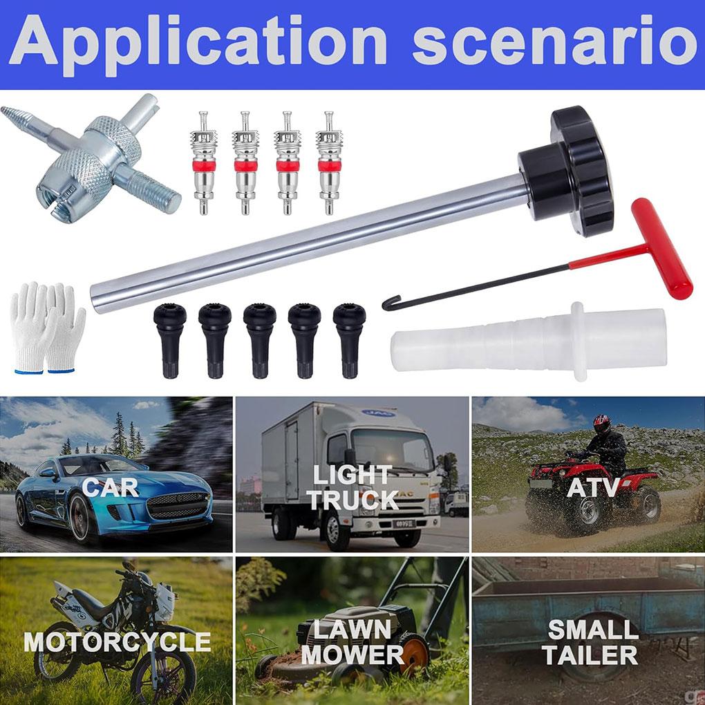 Quick Change Tire Valve Tool Kit Valve Stem Tire Valve Stem Tire Valve Stem Core Quickly Replacement Tool Kit