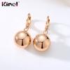 Kinel Big Size Spherical Dangle Earrings For Women Rose Gold Party Fine Jewelry
