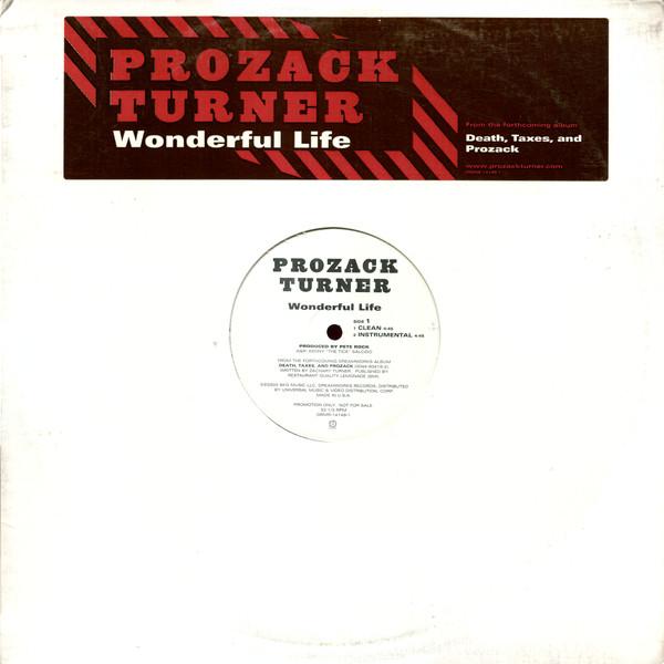 12-дюймовая пластинка PROZACK TURNER - Wonderful Life DRMR141491PROMO DreamWorks Reco 2003 США Рэп и Хип-Хоп/R&B Б/у