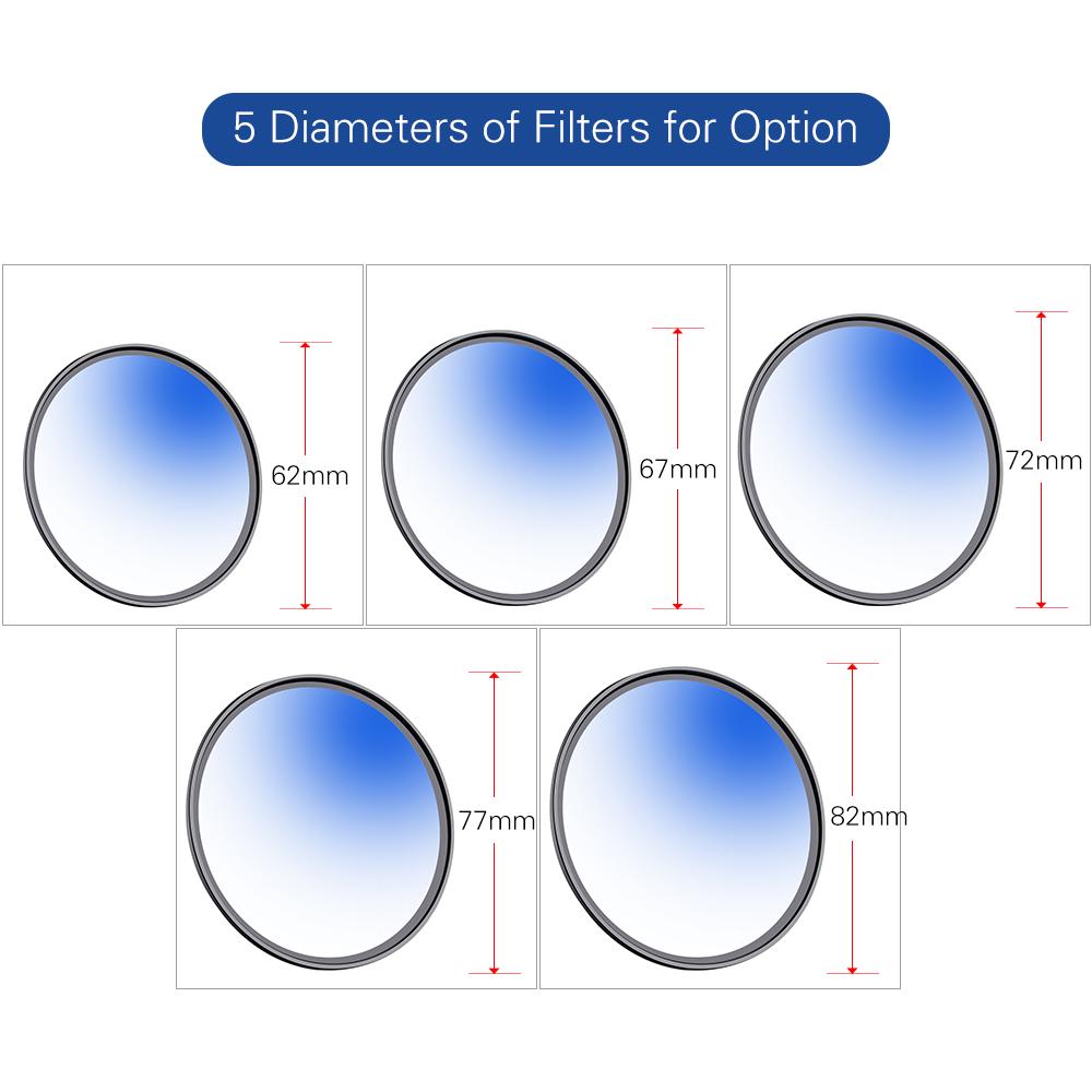 K&F CONCEPT 62mm Ultra Slim Multi Coated MC UV HD Lens Filter Compatible with Canon Nikon Sony DSLR
