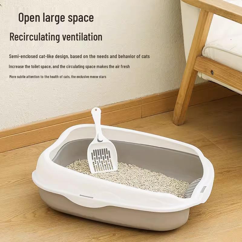 Большой полузакрытый дезодорирующий кошачий лоток