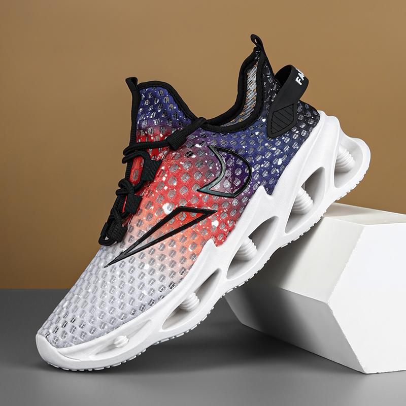 Мужские кроссовки для бега Модная мужская повседневная обувь Сетчатые дышащие кроссовки Легкие удобные теннисные спортивные тренировочные туфли