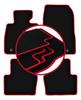 Велюровые коврики с красной окантовкой для: Кроссовер Mazda CX-3 (2015-)