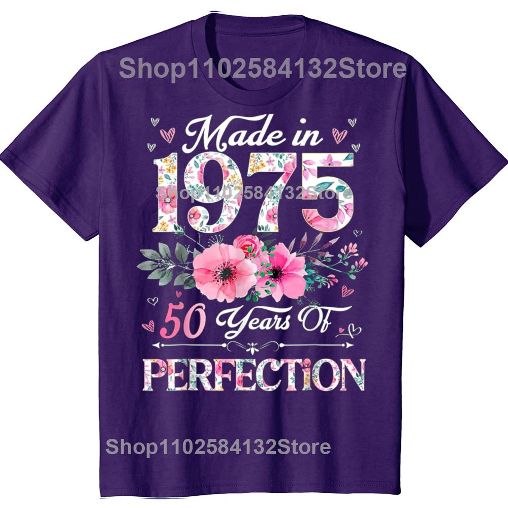 Подарок на 50-летие 50 лет Винтажная 1975 года Ограниченный выпуск Мужская футболка Новая Хлопок Короткий рукав Смешные Футболки для Отца Папы