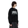 WE11DONE Graphic-print Ripped Hoodie WD-TH1-23-875-U-BK