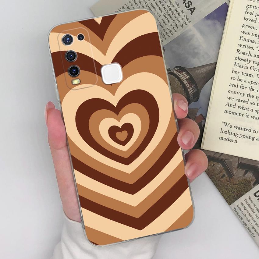 Для Vivo Y50 Y55 Y67 Y73 Y75 Y78 Y91 Y91C Z6 Чехлы для телефонов Милые куклы Медвежьи узоры Прозрачный силикон Защита объектива Противоскользящая накладка Для корпуса Vivo