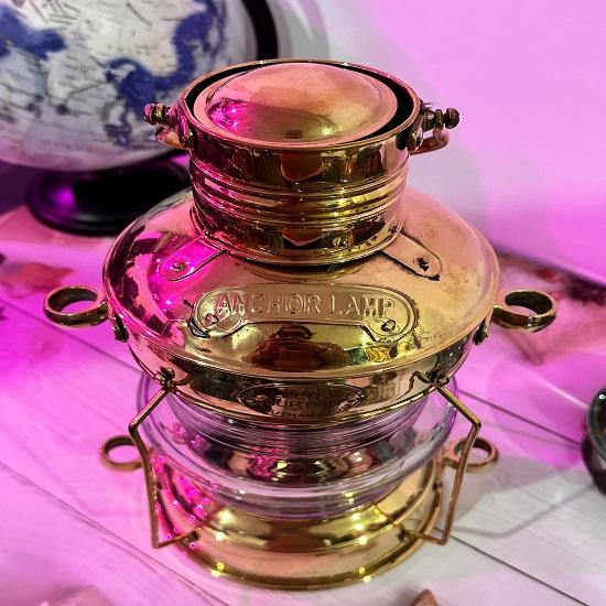 Brass  Copper Anchor Kerosene Oil and Electric Working Lantern  35.56 Cm Ship Lantern Rustic Vintage For Home Decor Gifts