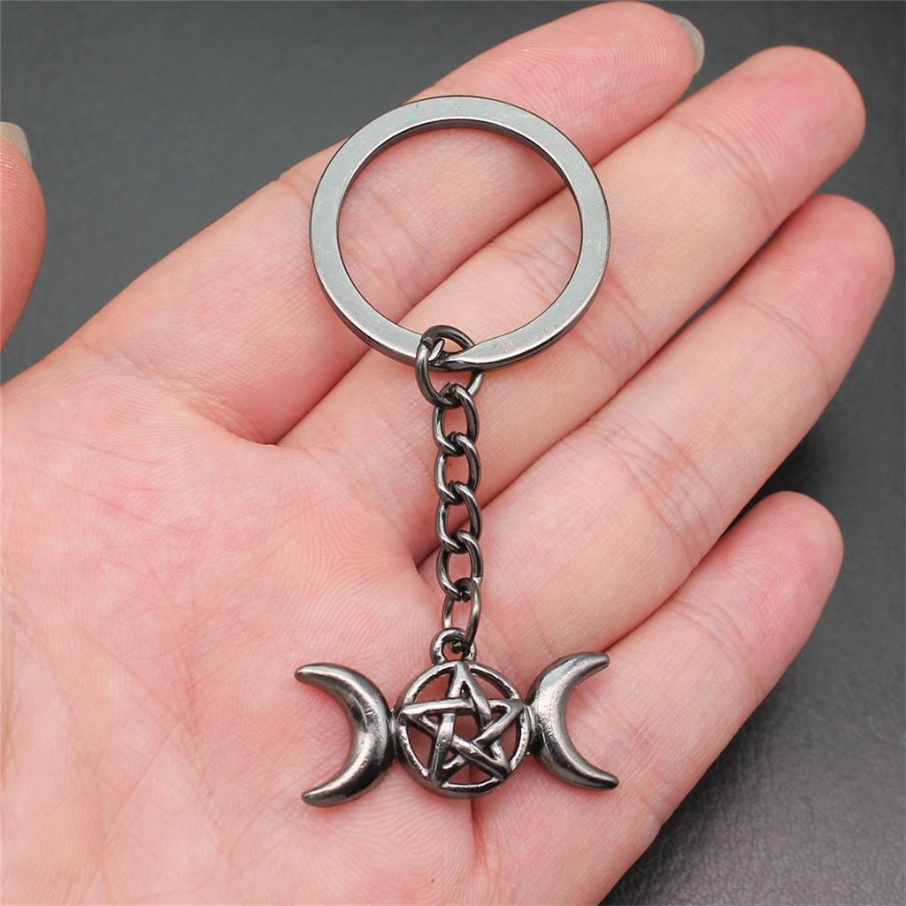 Брелок для ключей «Звезда, Луна, Пентаграмма» для мальчиков, украшения на Новый год, романтические распродажи товаров