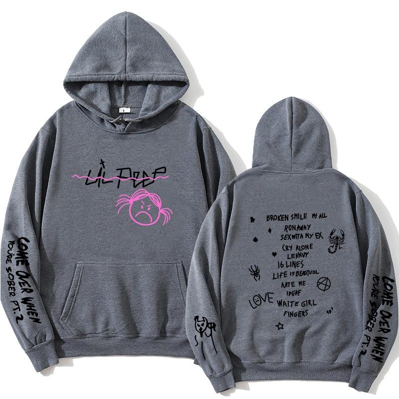 Мужские и женские толстовки с капюшоном для пар Lil Peep, мужские толстовки с капюшоном, пуловер с капюшоном, уличная толстовка с капюшоном