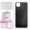 apgo Protective Skin Sticker for the Back Compatible with Huawei Y5p, Wrap Film, Foil, Vinyl - Pattern Black Leather