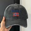 Norge Flag Norway Norwegian Home Love Family Baseball Cap Sun Hippie High Quality Washed Hip Hop Hats Unisex Unisex Baseball Caps