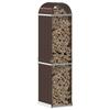 VidaXL Porte-bûches, Support à Bois de Chauffage avec Rangement, Étagère à Bois de Chauffage Extérieur, Marron 40x45x170 cm 364568