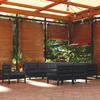 Day and Night - Day and Night Garden Furniture 10 Pieces and Cushions Black Solid Pine Wood