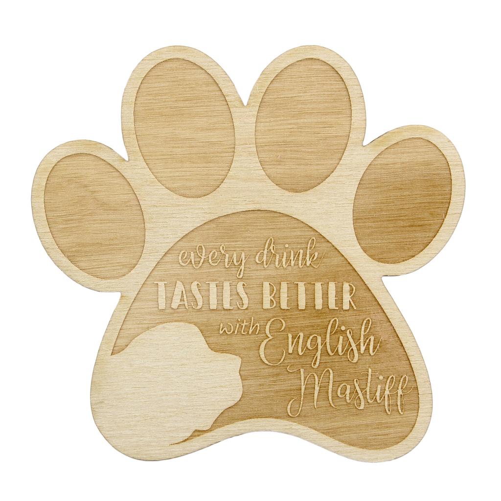 English Mastiff – Mug coaster, engraved coaster with dog | Art-Dog