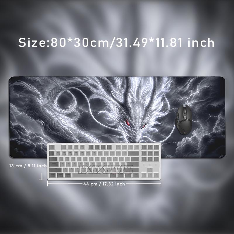 Silver Smoke Dragon Spirit Mouse Pad Gamer XL New Computer Custom Mousepad XXL keyboard pad Non-Slip Computer Mice Pad