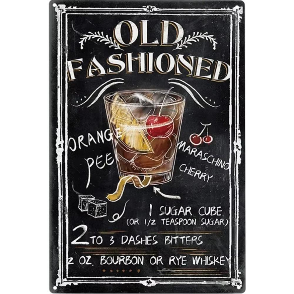 Vintage Cocktail Metal Martini Retro Signs Plaques Plate Poster Popular Bar Club Wall Decorative Room Stickers Decor