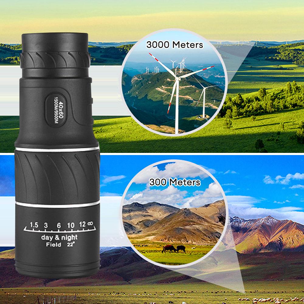 40X60 HD Optics BAK4 Телескоп Портативный Монокулярный Телескоп Высокой Мощности Для Охоты Наблюдения За Птицами 40X