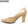 Fashion Classic Women Pumps Shoes Elegant High Heels Solid PU Leather Nude Red Black Heeled Office Wedding Shoes Ladies Big Size