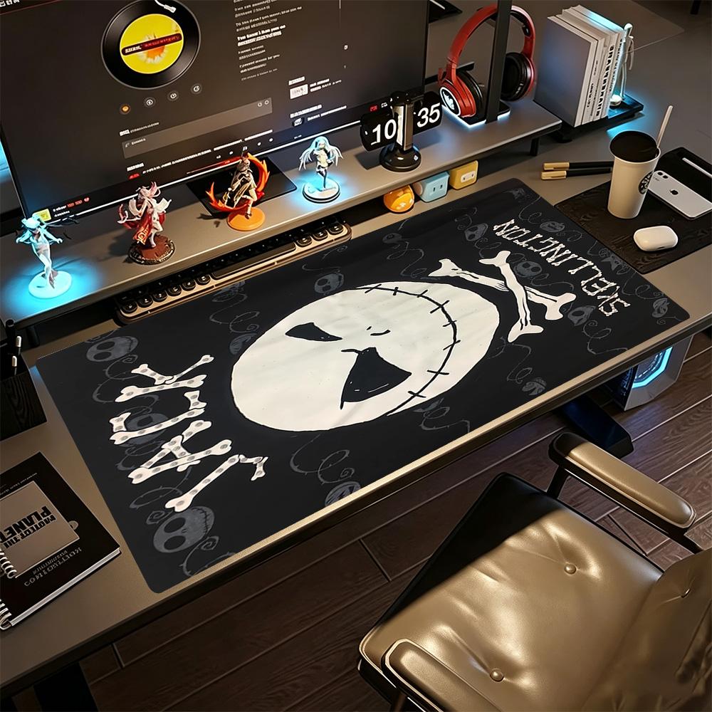 Jack Skellington Large Mouse Pad Office Mouse Mats Computer Desk Keyboard Mat Non-Slip Rubber Base Perfect for Office Laptop Gaming Setup