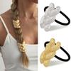 Braid Shaped Ponytail Hair Tie Metal Rubber Band Scrunchies Elastic Headband  For Women Girls