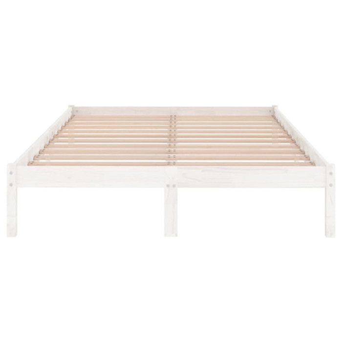 VidaXL Cadre de lit Blanc Bois massif 180x200 cm Super King 810033