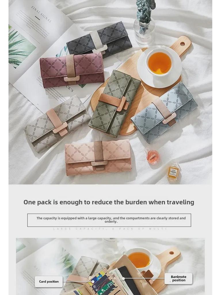 Preeti Women's Large Capacity Japanese & Korean Style Wallet - Fits Mobile Phone