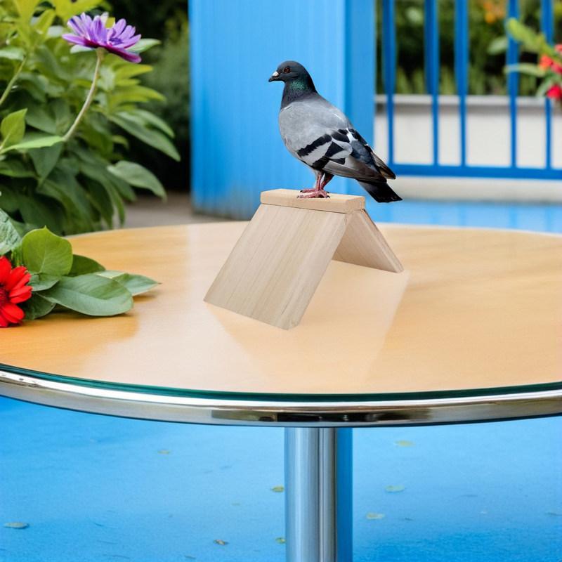 6Pcs Wooden Birds Perch Stand Natural Solid Wood Pigeon Dwelling Frame Bird Stand Rack for Parakeets Doves Racing Pigeons Loft