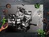 Glass stovetop protector 70x52 Ice