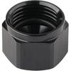 6AN Female Flare Cap Port Plug Block Off Fitting Adapter with Internal O-ring Aluminum Black