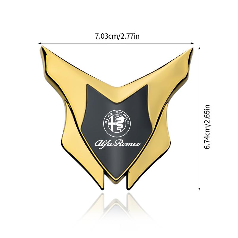 3D Metal Car Fender Badge Decal Logo Sticker For Alfa Romeo STELVIO Giulia 159 Giulietta 147 Mito 156 MTO Sportiva Accessories