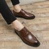 Мужские броги дерби формальные деловые кожаные туфли мужские смокинг свадебные классические туфли больших размеров