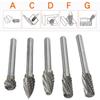 5PCS Alloy Steel Carbide Rotary Burr Set 6x10mm Rotary Burr File Set  Weld Seam Trimming