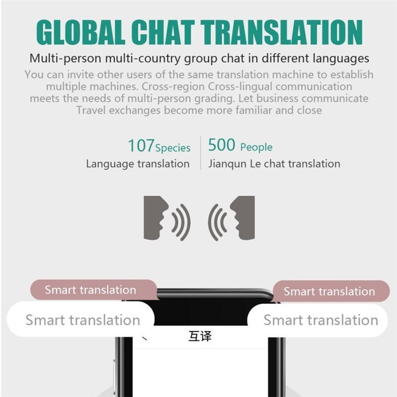 Voice Electronic Translator M9, 107 Languages Online, 16 Languages Offline, Photo Translation, Gray
